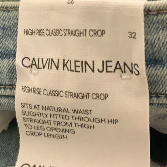 Calvin KLEIN JEANS. High rise cropped.  Size 32 - Picture 7 of 8